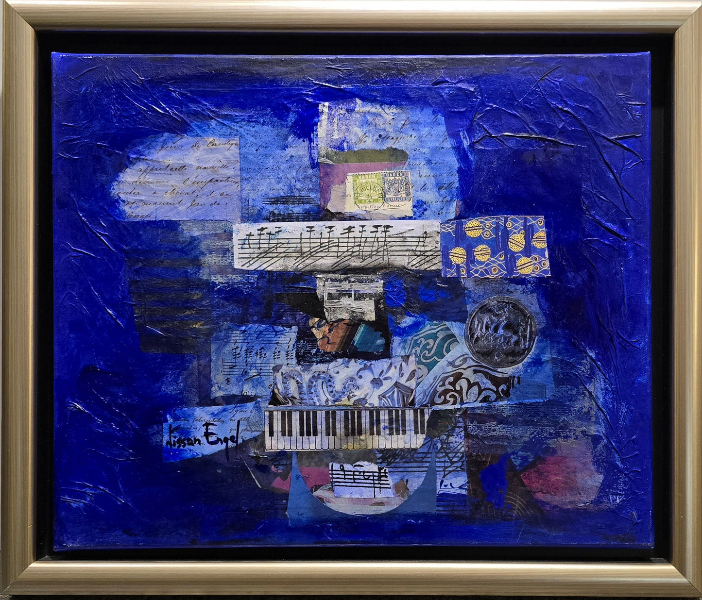 Nissan Engel, Blue, 50 x 37 cm