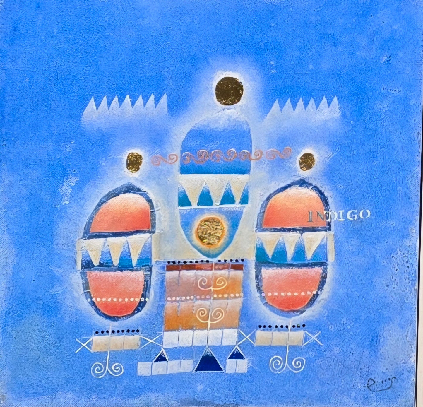 Mathias Saving, "Indigo", 30 x 30 cm
