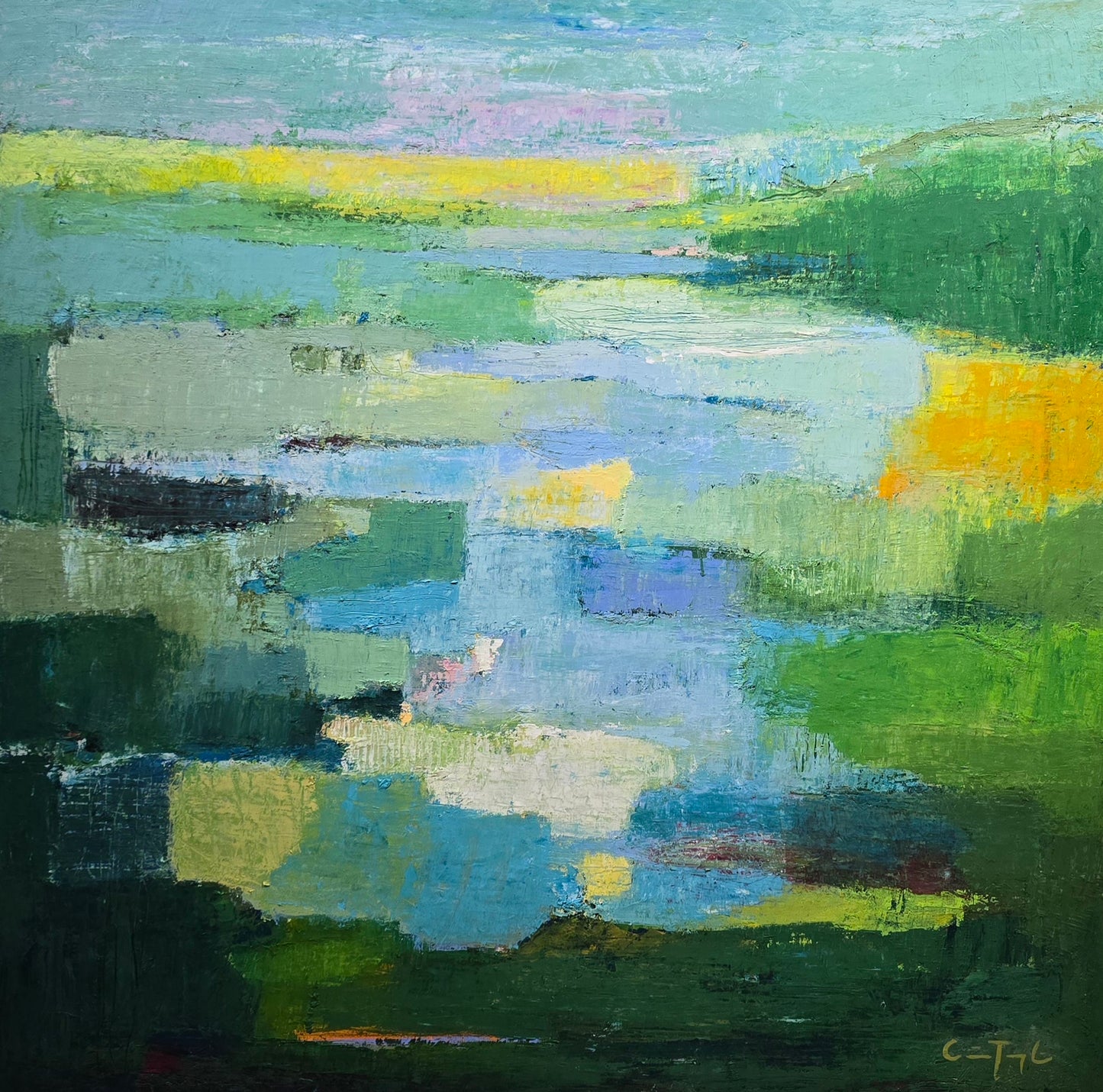 Carina Fogde, painting, 105 x 105 cm