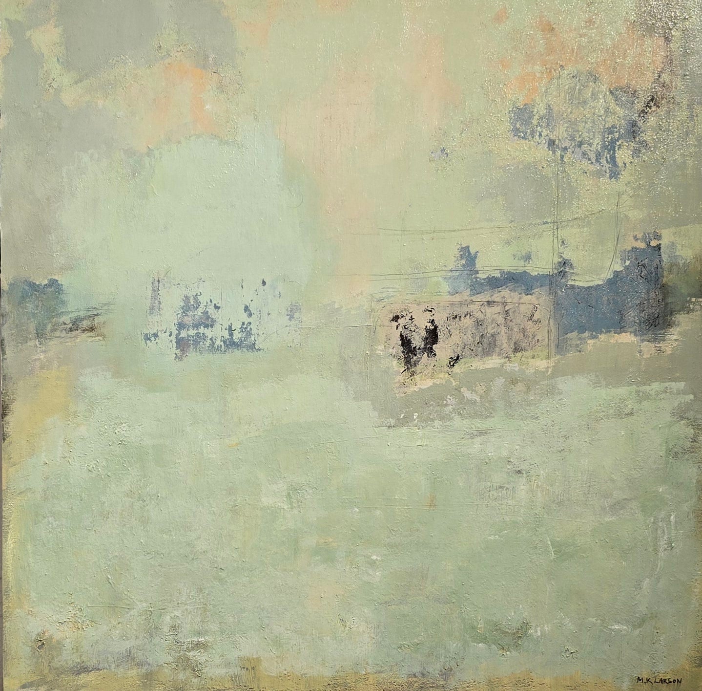 MK Larsson, Oilpainting, Det som inte syns, 50 x 50cm