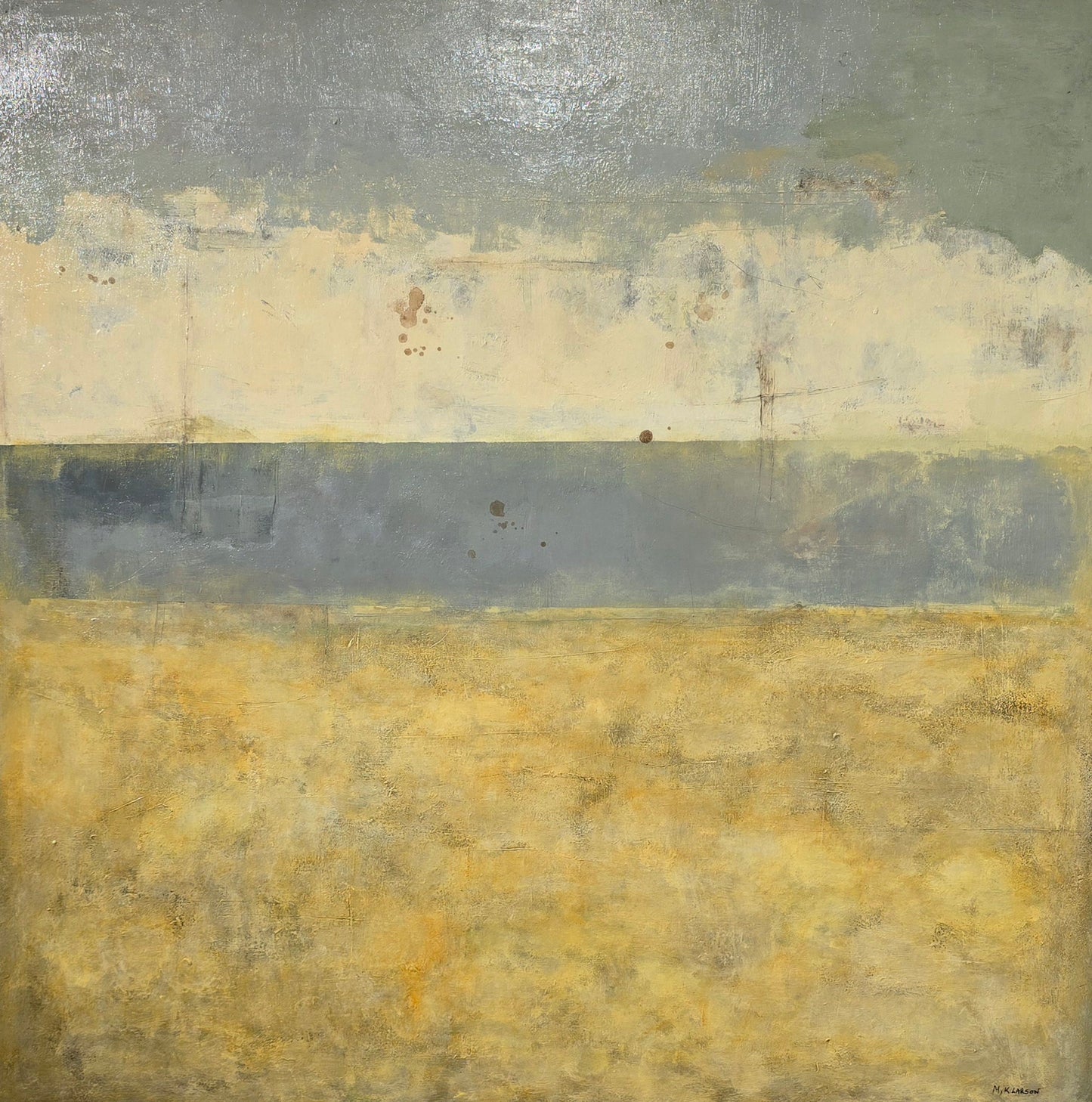 MK Larsson, oilpainting, Den andra tystnaden, 80 x 80 cm