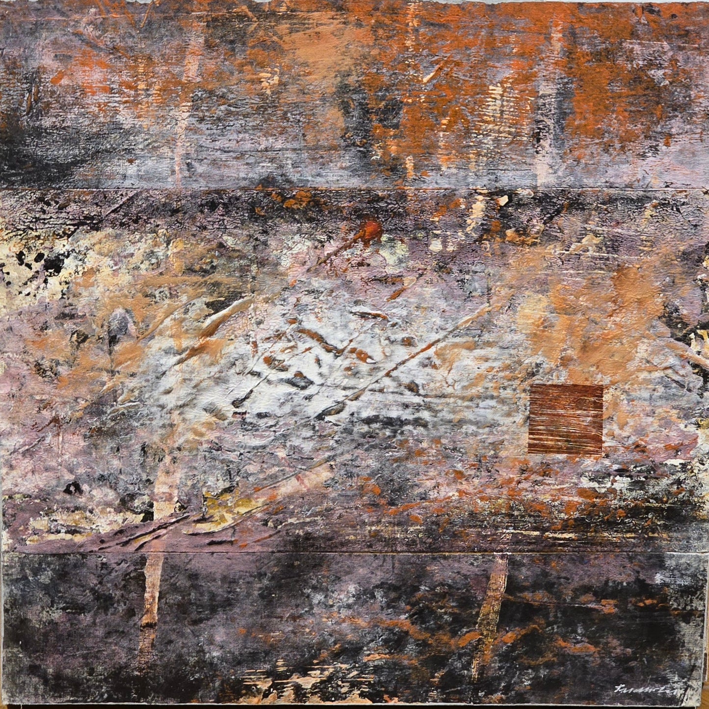 Bertil Fredholm, painting,Square, 40 x 40 cm
