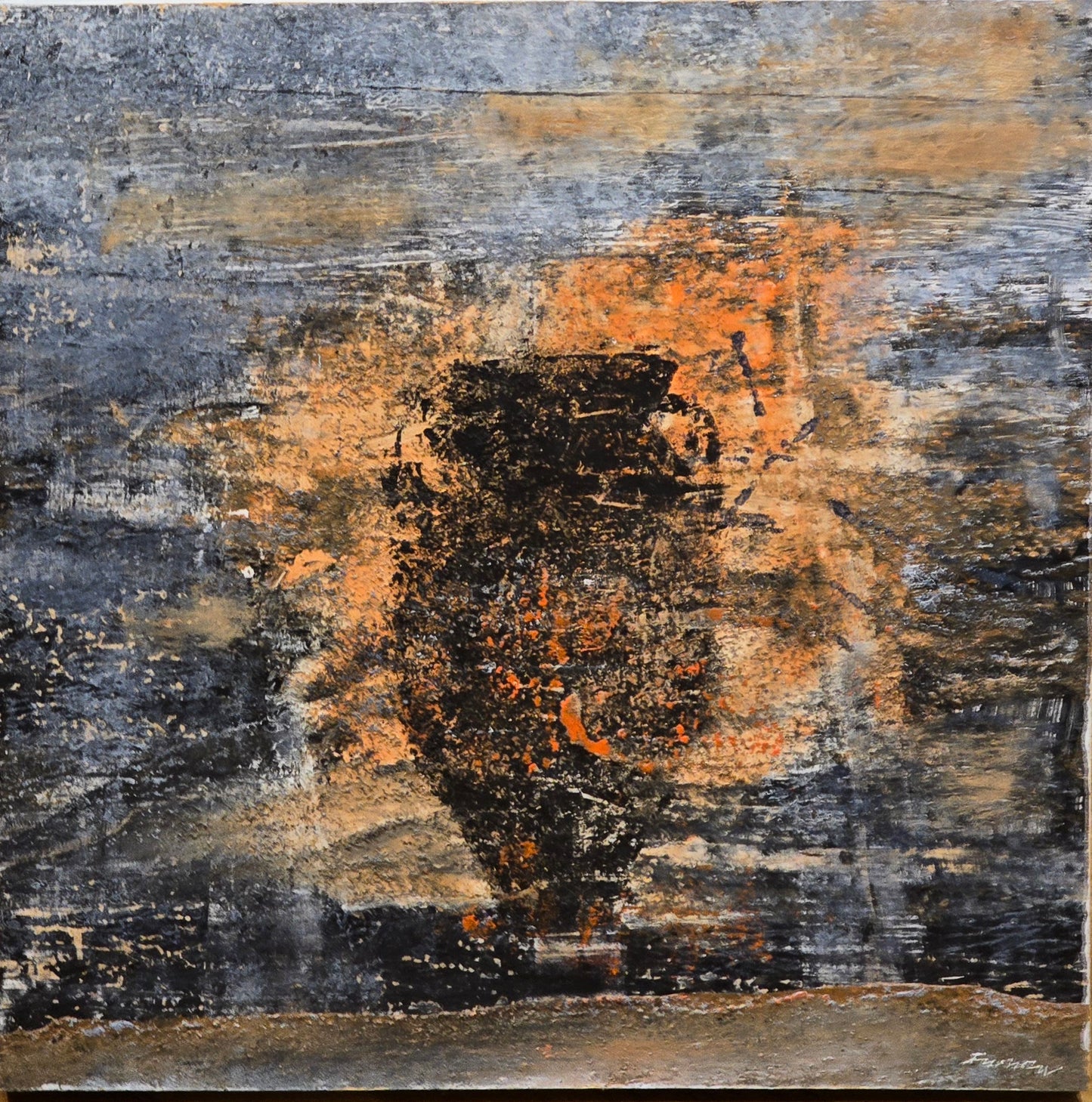 Bertil Fredholm, painting, Urna III, 40 x 40 cm