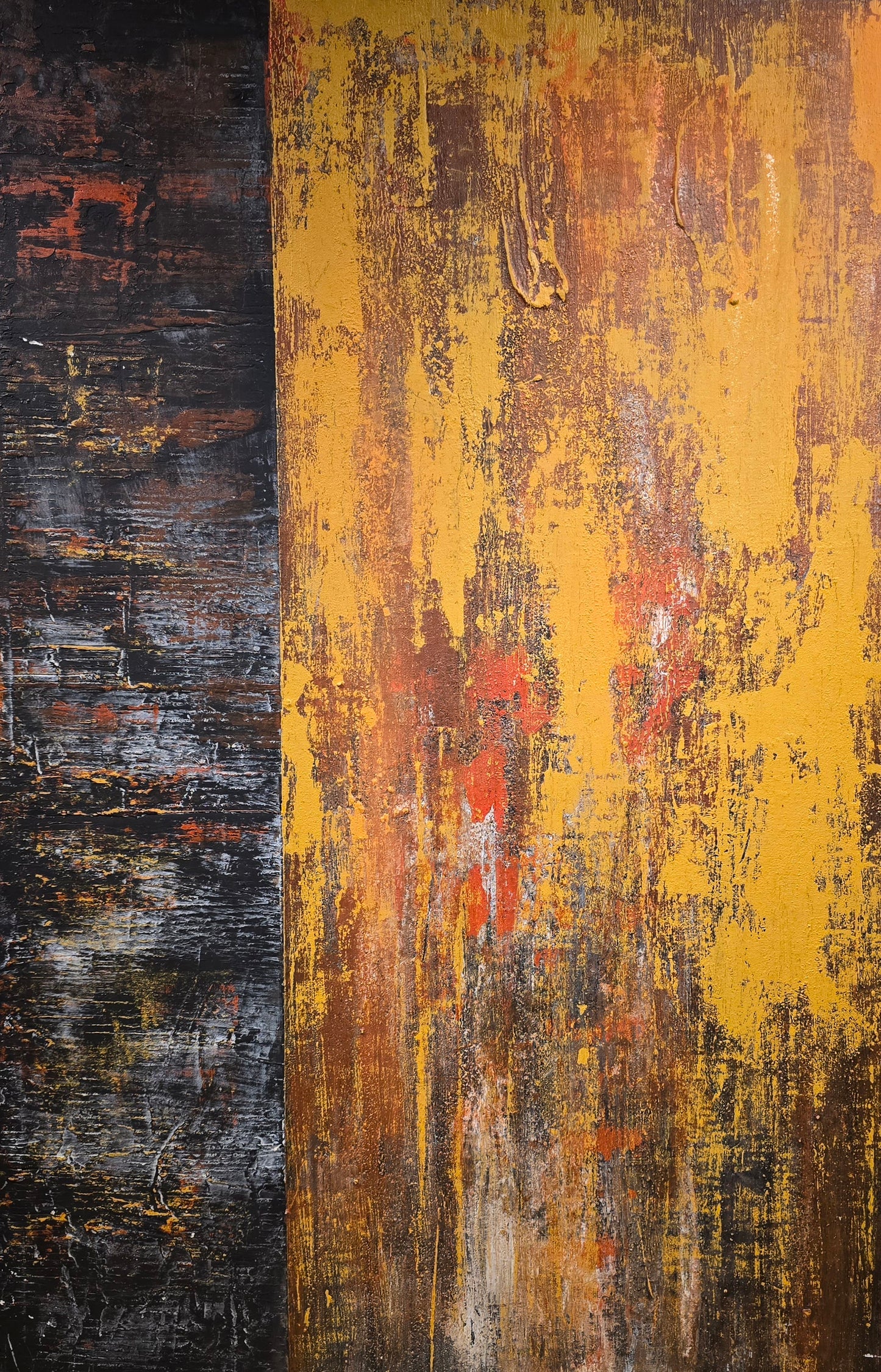 Bertil Fredholm, painting, Red Wall, 100 x 150 cm
