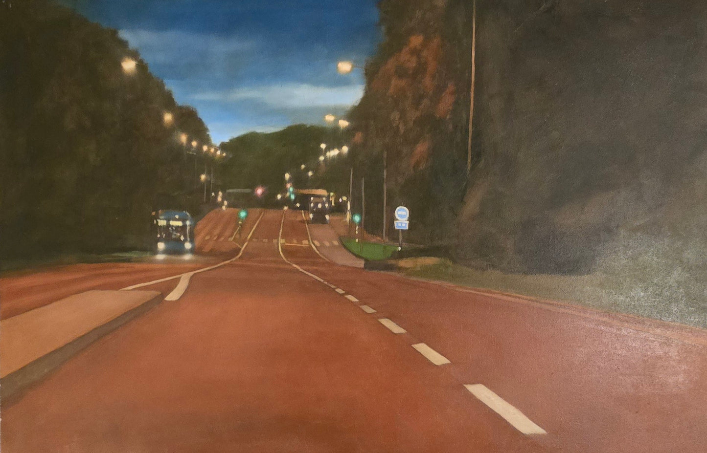 Kim Stensland, painting, Kväll, 60 x 40 cm