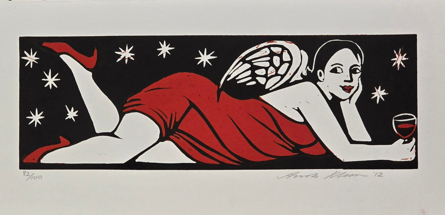 Anita Klein, print, Angel, 40 x 15 cm