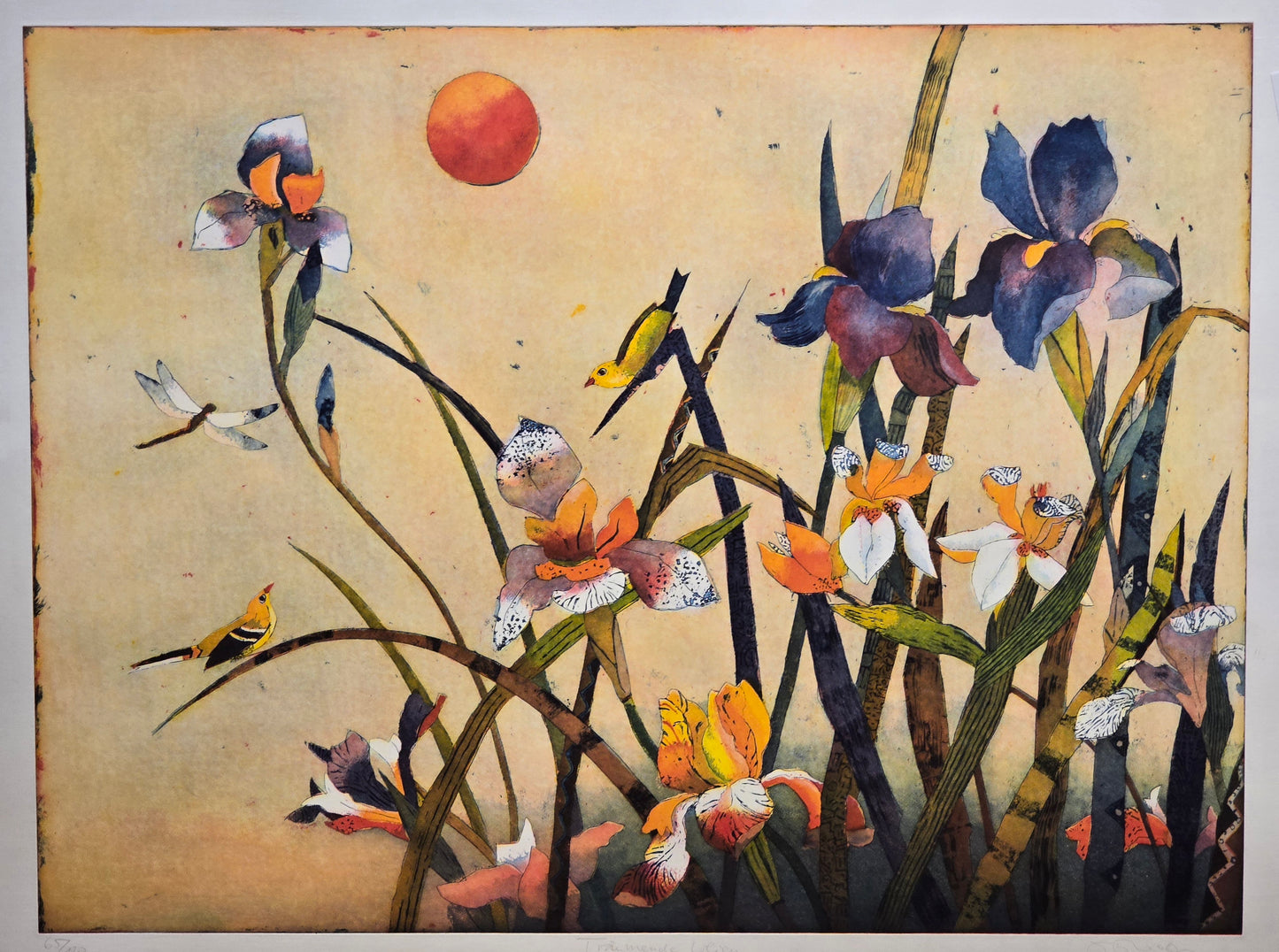 Jutta Votteler, etching, Morningsun, 80 x 60 cm