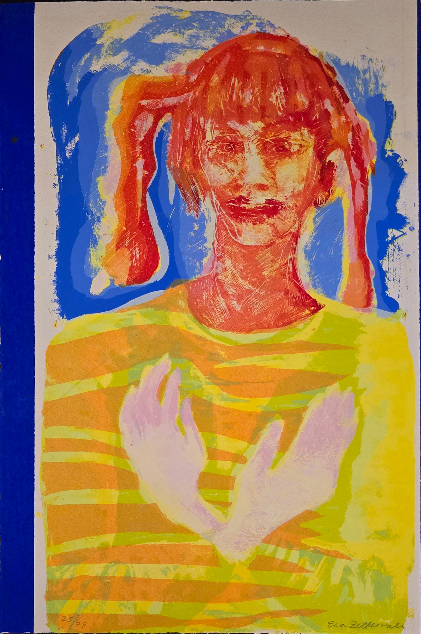 Eva Zettervall, Pippi, lito, 45 x 67 cm