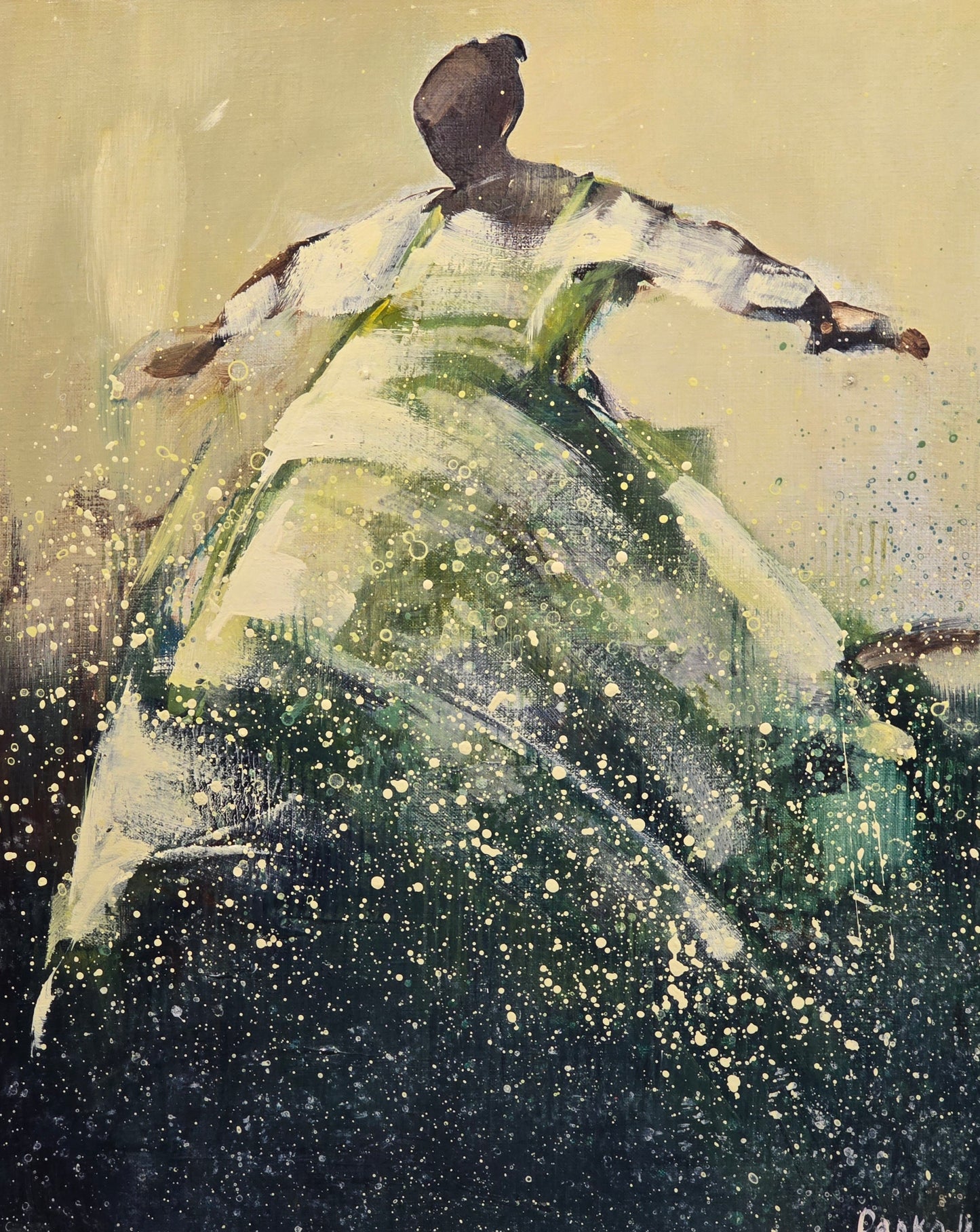 Danka Jaworska, In green, 40 x 50 cm