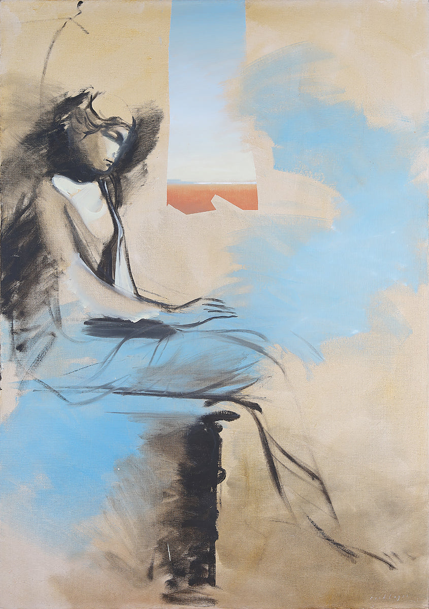 Tord Lager, Sitting Thinker, 100 x 140 cm