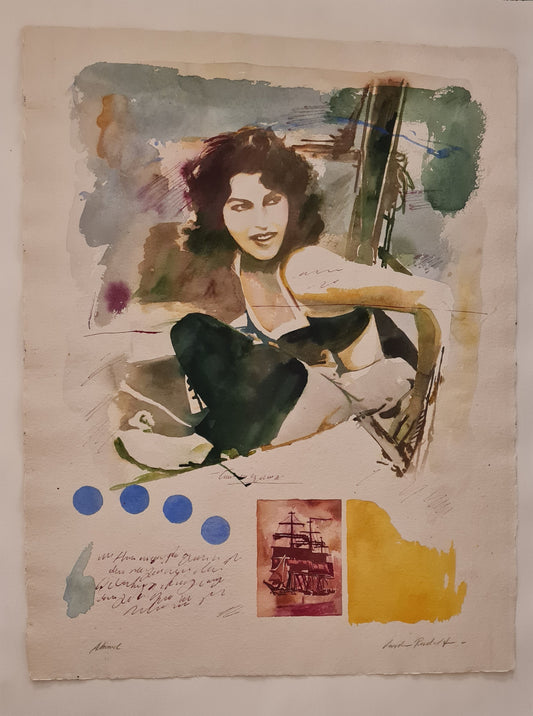 Carsten Rudolfsen, watercolour, Rachel, 50 x 60 cm