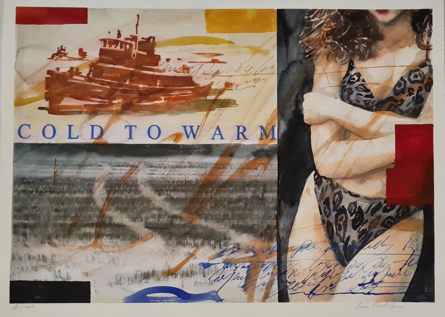 Carsten Rudolfsen, watercolour, Cold..., 70 x 50 cm