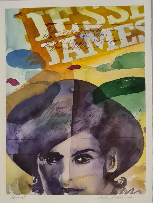 Carsten Rudolfsen, watercolour, 17 x 25 cm, Jesse James