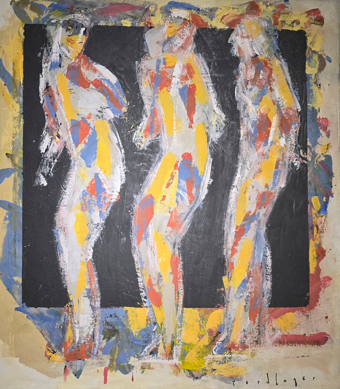 Tord Lager, 3 figures, 50 x 60 cm
