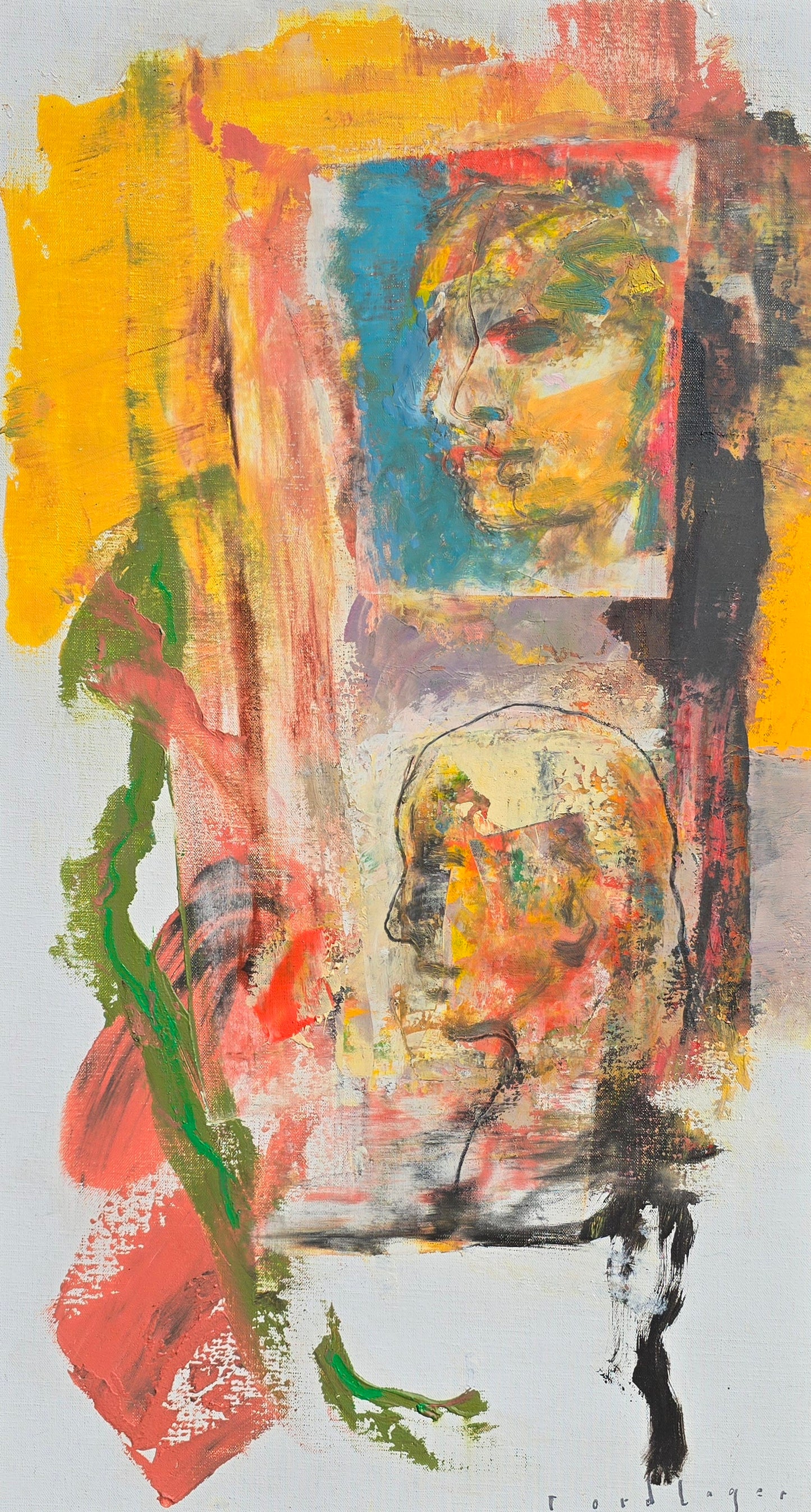 Tord Lager, Faces, 50 x 90 cm