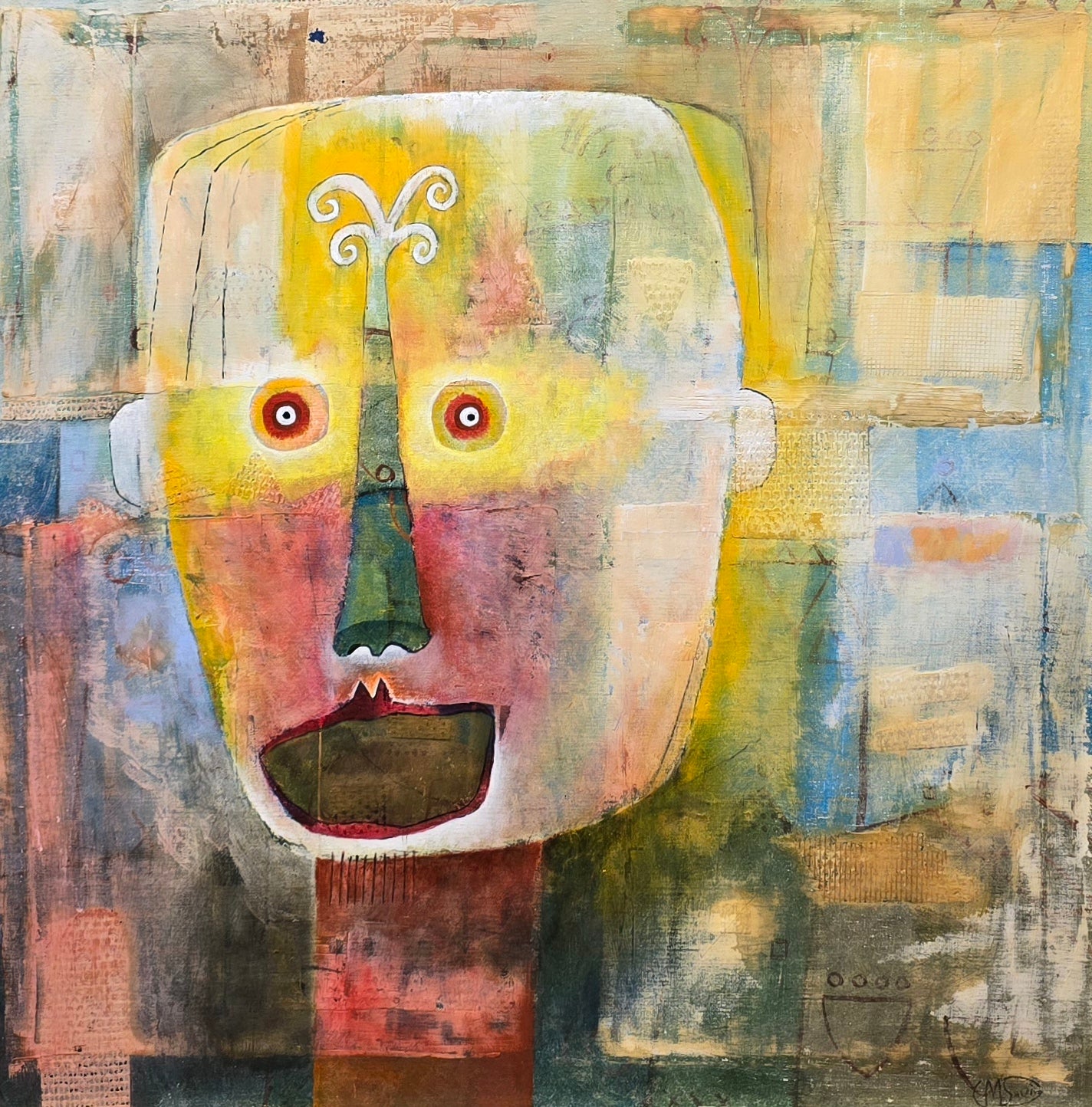 Edgar Mathias Saving 75X75 cm