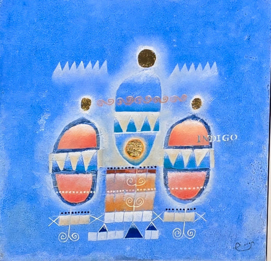Mathias Saving, "Indigo", 30 x 30 cm