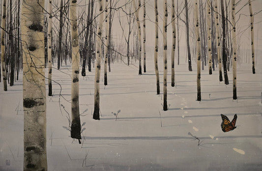 Christian Koivumaa, Björkar II, 57 x 38 cm