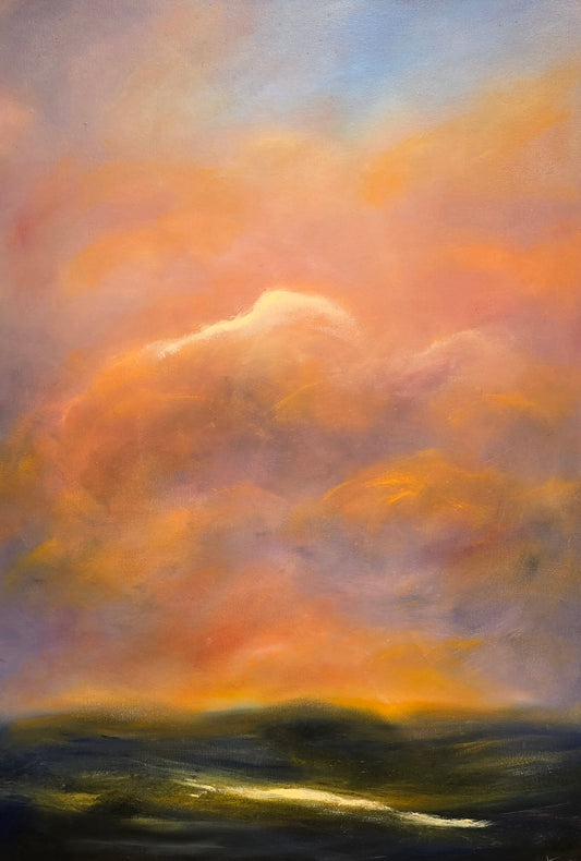 Stefan Kavsjö, Orange sky, 80 x 100 cm