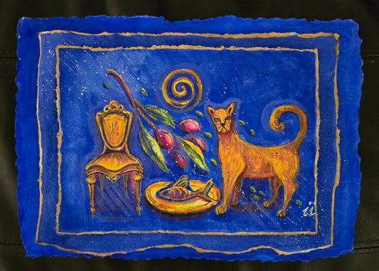 Irene Lagerberg, ii, akvarell, Inbjudan, 40 x 28 cm