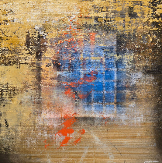 Bertil Fredholm, painting, Windows I, 50 x 50 cm