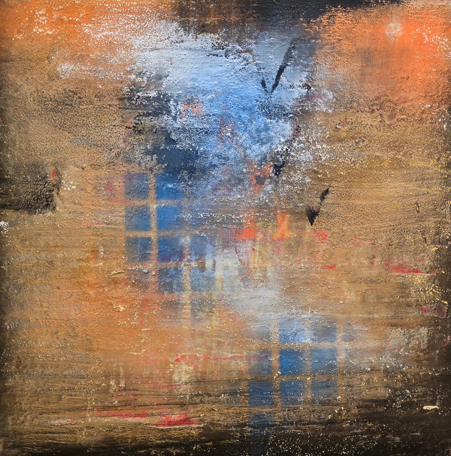 Bertil Fredholm, painting,Windows II, 50 x 50 cm