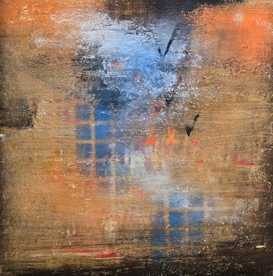 Bertil Fredholm, painting,Windows II, 50 x 50 cm