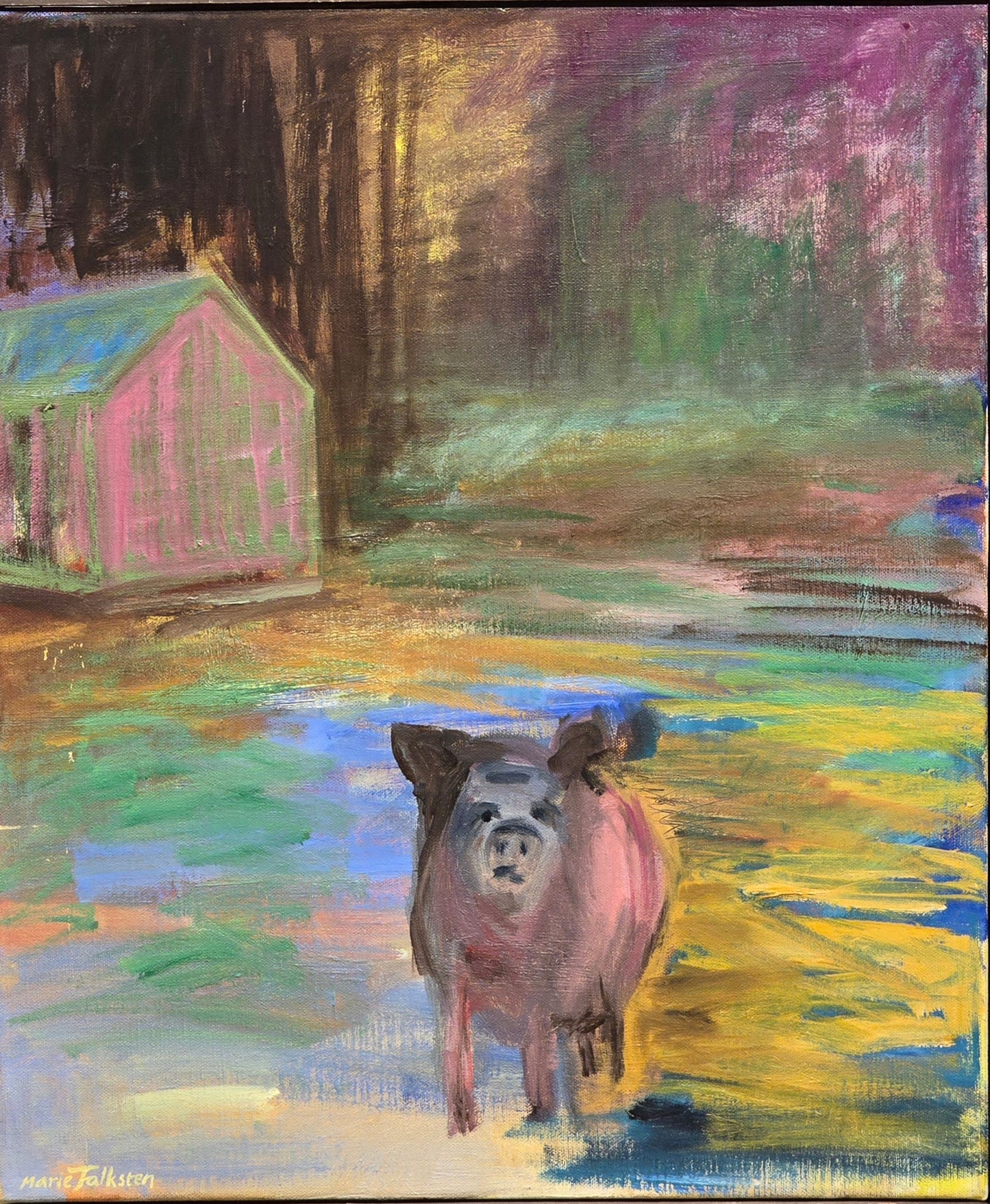 Marie Falksten, painting, 45 x 52 cm