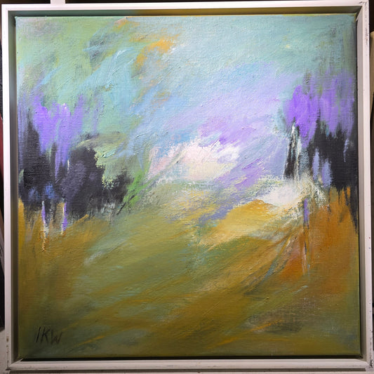 Ingegerd K Westin, painting, Open field, 40 x 40 cm
