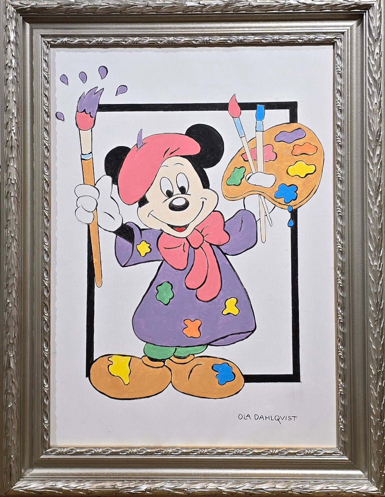 Ola Dahlqvist, originalpainting," The painter"67 x 89 cm