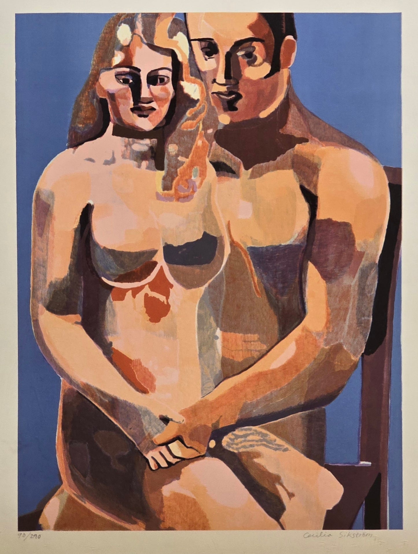 Cecilia Sikström, lito, Picasso boy, 42 x 52 cm
