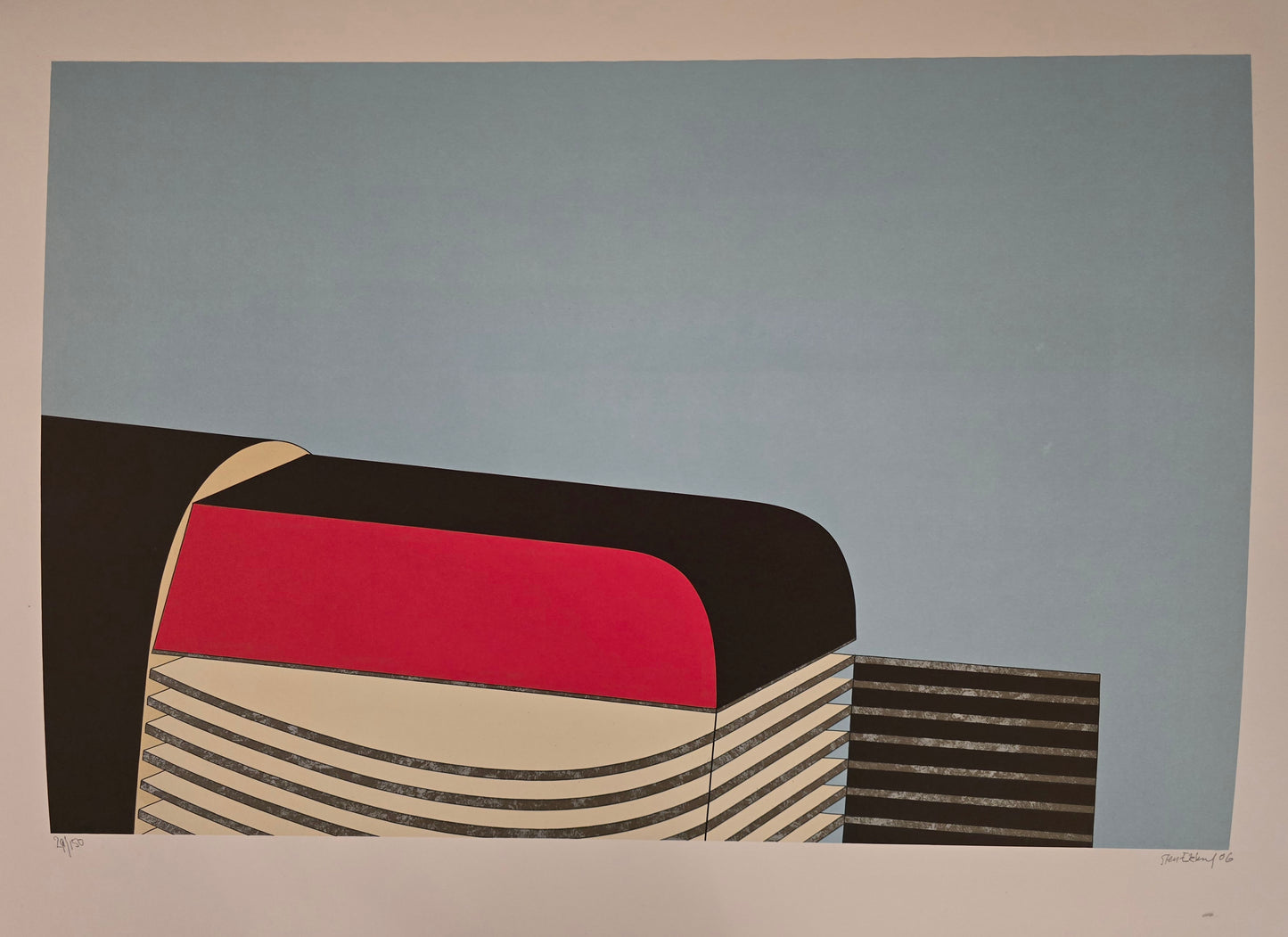 Sten Eklund, lito, 66 x 43 cm