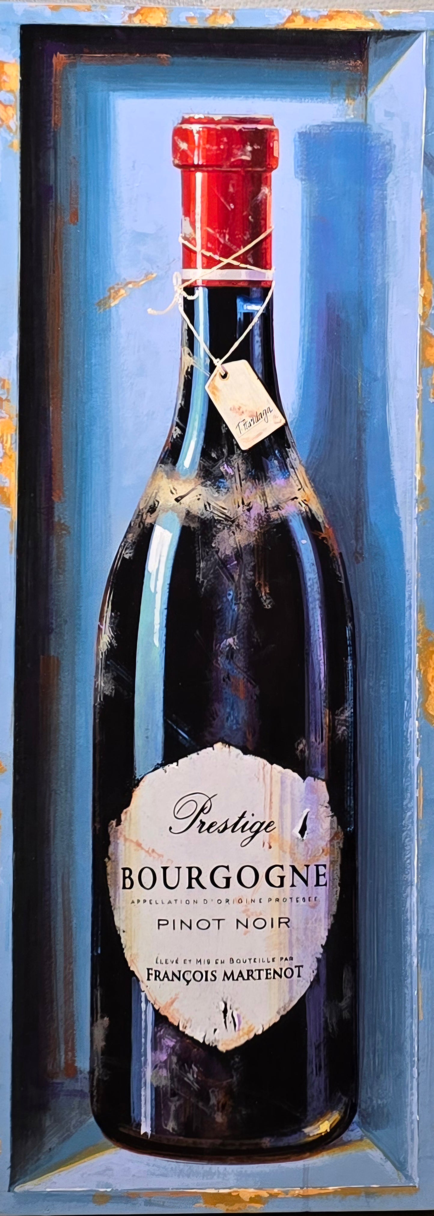 Tarik Hardaga, painting, Bourgogne, 30 x 80 cm