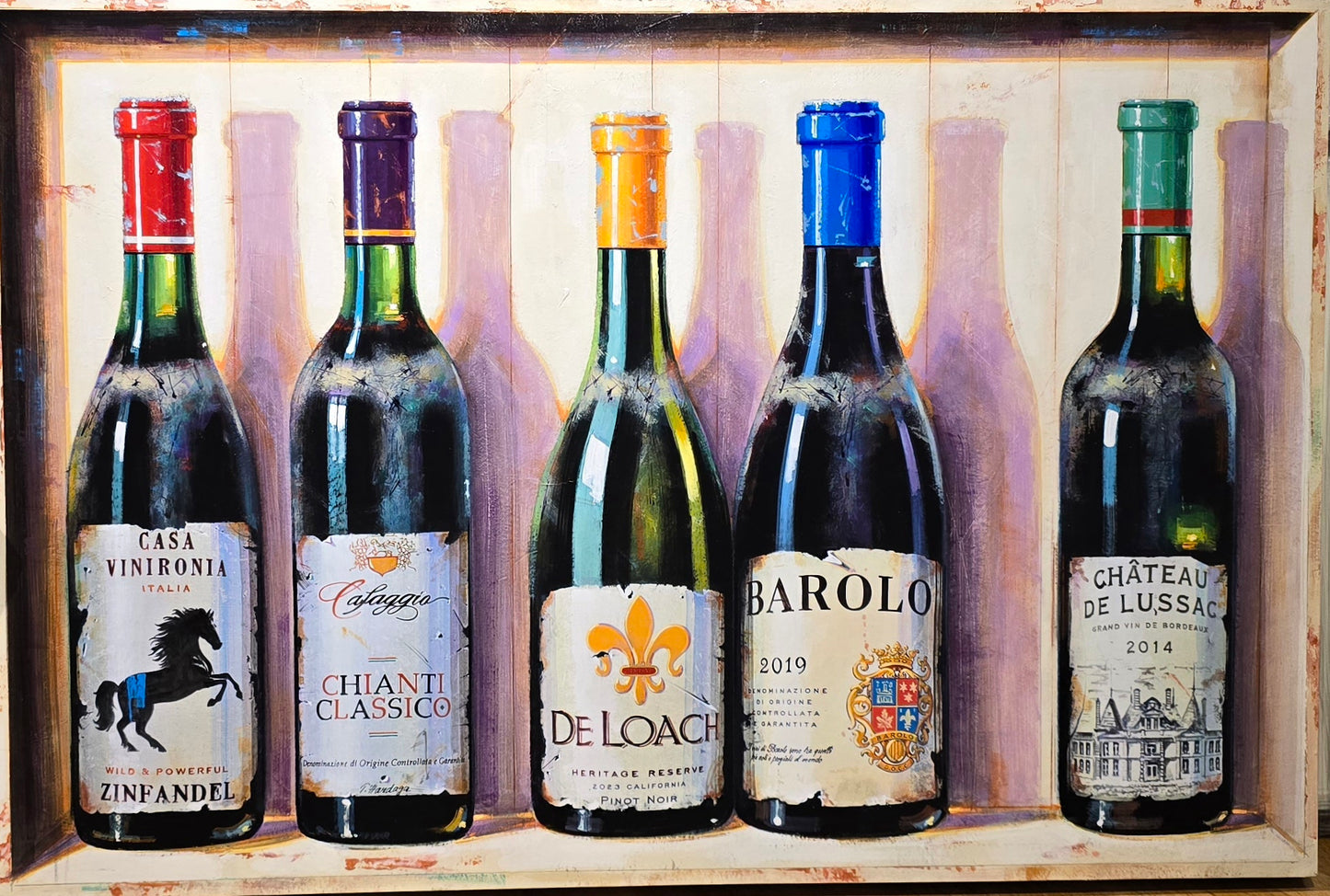 Tarik Hardaga, painting, Vinlåda, 120 x 80 cm