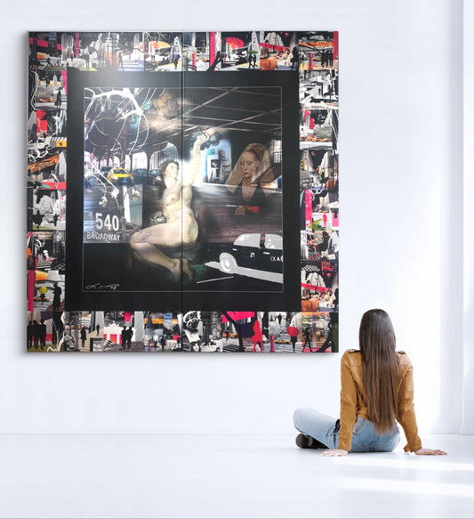 Betty K Fog, Mixed media original, 150 x 150 cm
