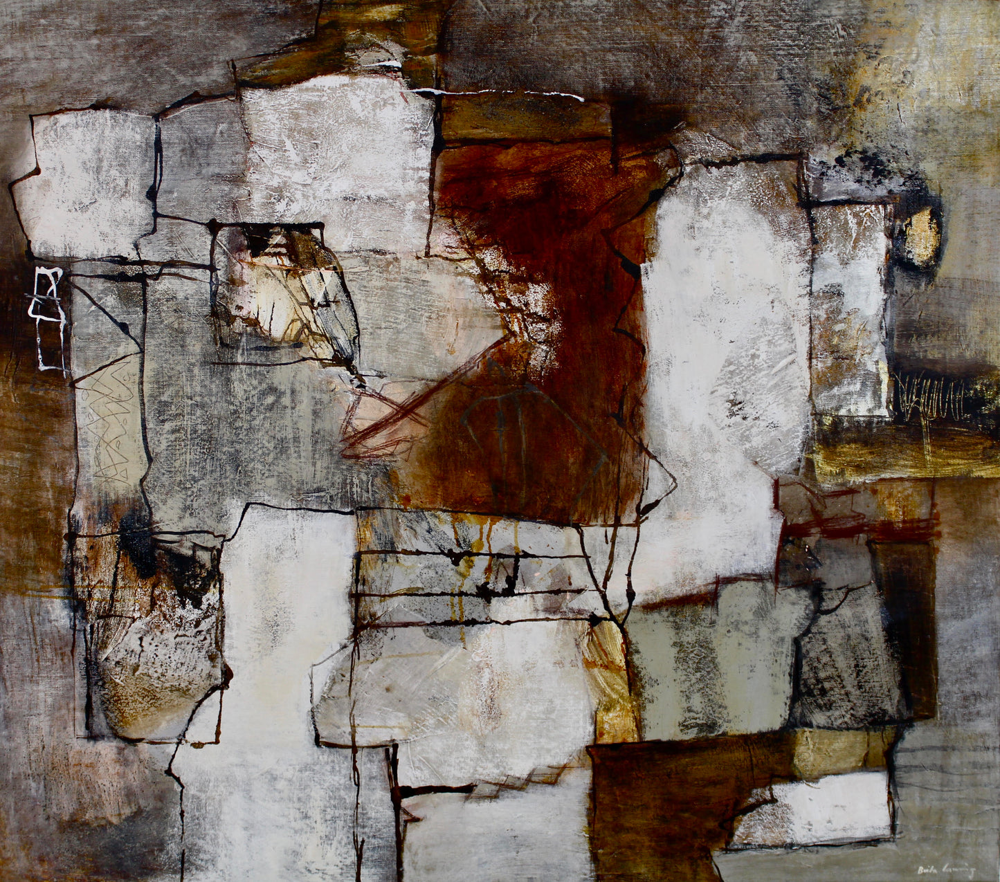 Brita Lanning, Nätverk, 140 x 122 cm