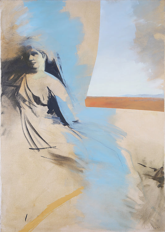Tord Lager, Sitting Thinker II, 100 x 140 cm
