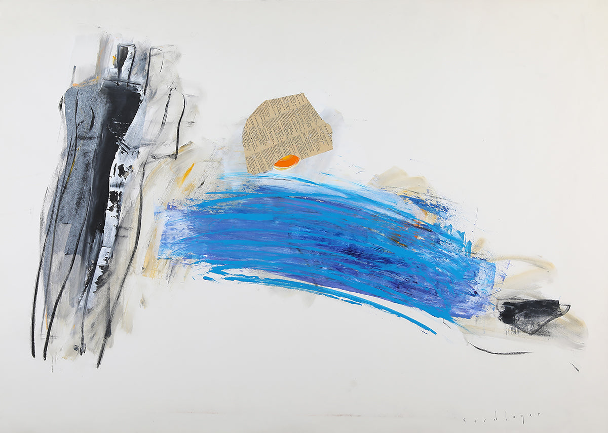 Tord Lager, Figure and blue, 120 x 75 cm