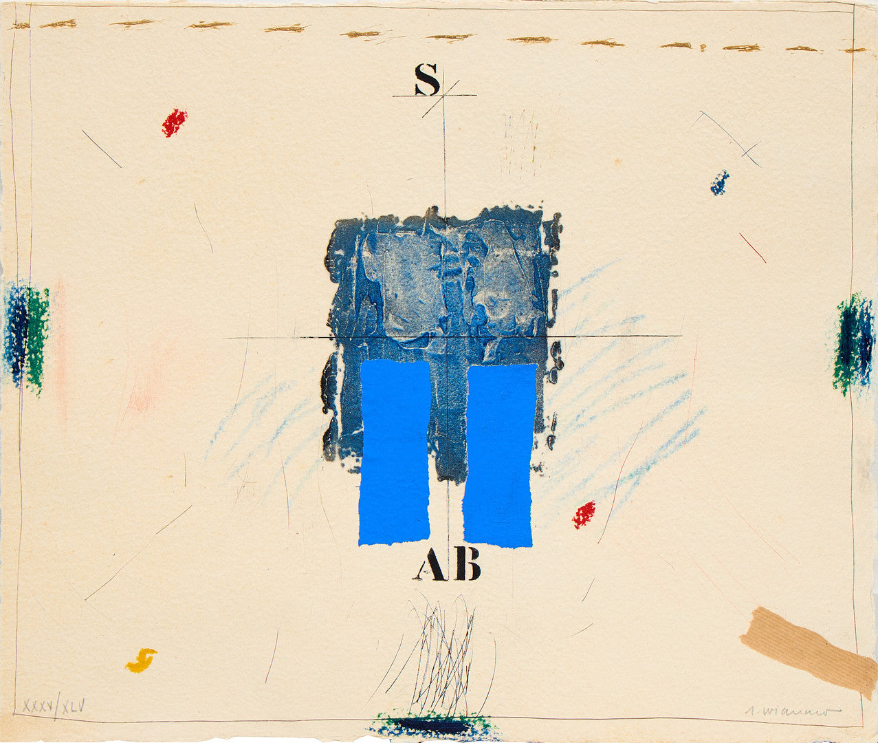 James Coignard, Blue, print, 53 x 45 cm