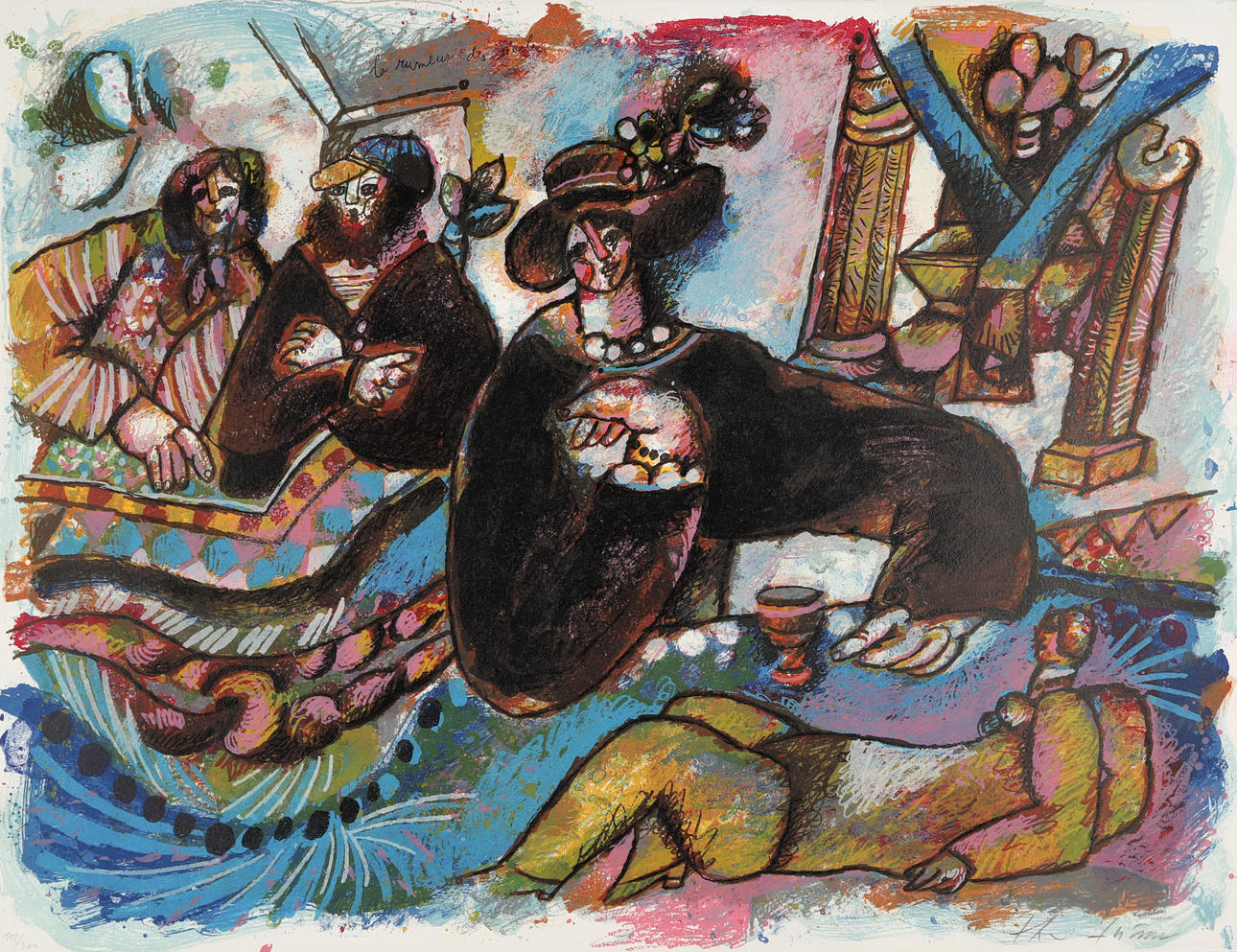 Theo Tobiasse, print, 65 x 53 cm